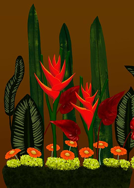Tropical Flowers side A