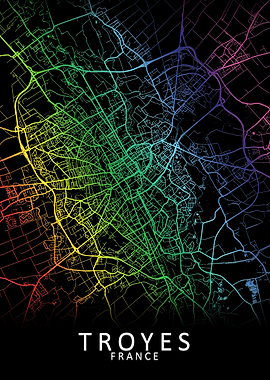 Troyes France City Map