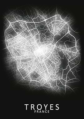 Troyes France City Map