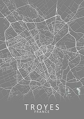 Troyes France City Map