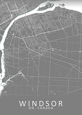 Windsor ON Canada City Map