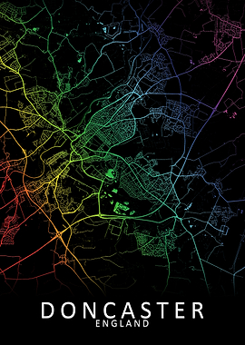 Doncaster England City Map