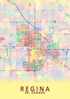 Regina SK Canada City Map