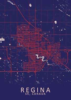 Regina SK Canada City Map