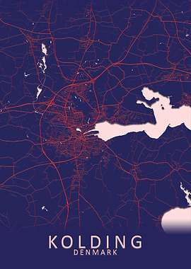 Kolding Denmark City Map