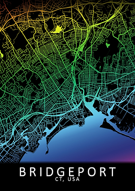 Bridgeport CT USA City Map