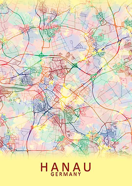 Hanau Germany City Map