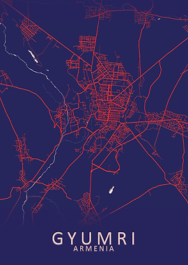Gyumri Armenia City Map