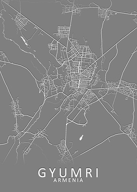 Gyumri Armenia City Map