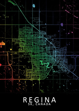 Regina SK Canada City Map