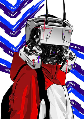 Red White Cyberpunk