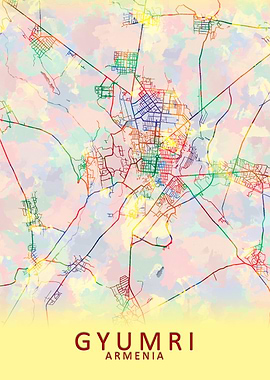 Gyumri Armenia City Map