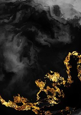 Gilded Grayscale Nebula