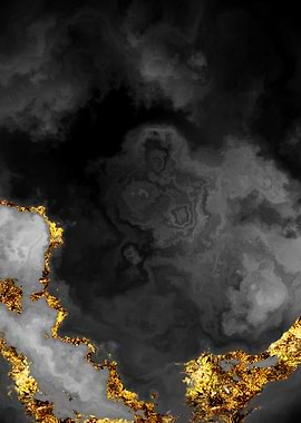 Gilded Grayscale Nebula