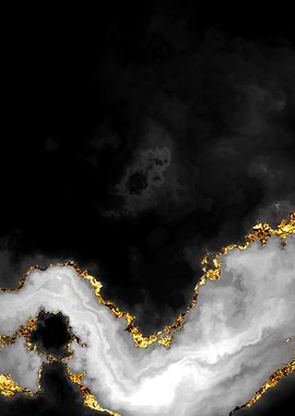 Gilded Grayscale Nebula