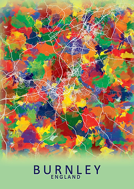 Burnley England City Map