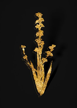 Gold Botanical on Black