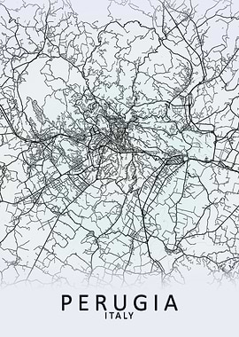 Perugia Italy City Map
