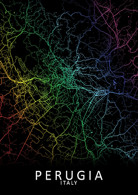 Perugia Italy City Map