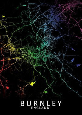 Burnley England City Map