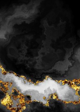 Gilded Grayscale Nebula