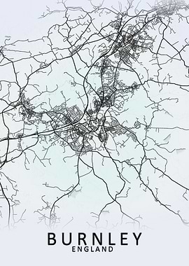 Burnley England City Map