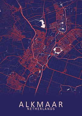 Alkmaar Netherlands Map