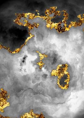 Gilded Grayscale Nebula