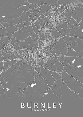 Burnley England City Map