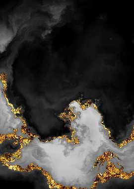 Gilded Grayscale Nebula