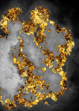 Gilded Grayscale Nebula