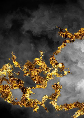 Gilded Grayscale Nebula