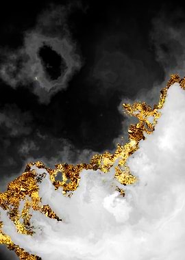 Gilded Grayscale Nebula