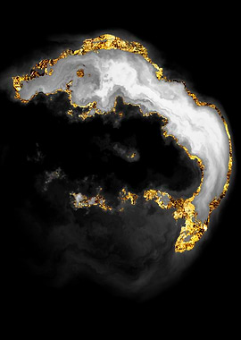 Gilded Grayscale Nebula