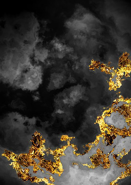 Gilded Grayscale Nebula