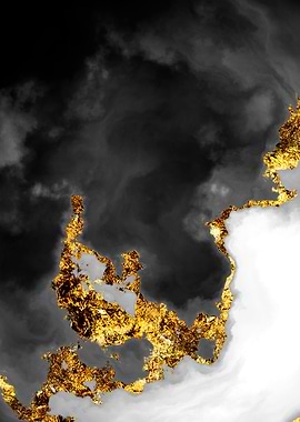 Gilded Grayscale Nebula