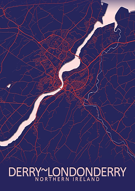 Derry Londonderry City Map