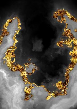 Gilded Grayscale Nebula