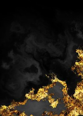 Gilded Grayscale Nebula