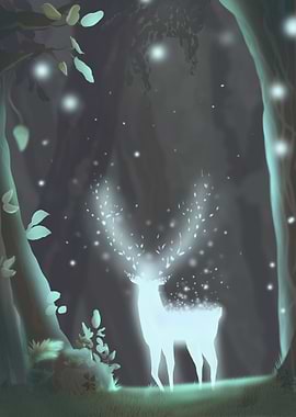 Deer Spirit in the Woods