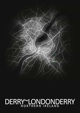 Derry Londonderry City Map