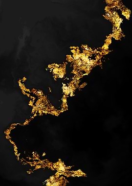 Gilded Grayscale Nebula