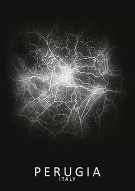 Perugia Italy City Map