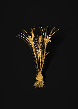 Gold Botanical on Black