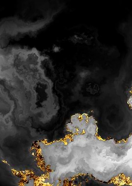 Gilded Grayscale Nebula