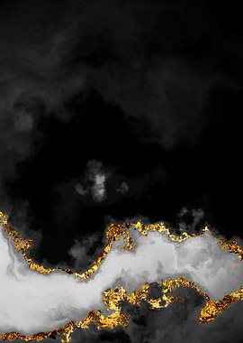 Gilded Grayscale Nebula