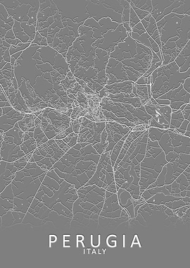 Perugia Italy City Map
