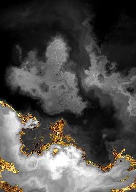 Gilded Grayscale Nebula