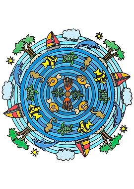 Tropical Island Mandala