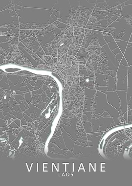 Vientiane Laos City Map